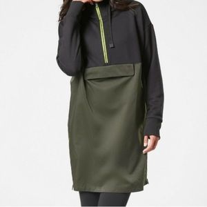 Athleta Radiant Hybrid Dress in black and olive